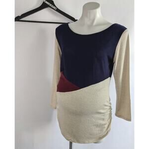 Olivia Blu Maternity Color Block Sweater sz Medium